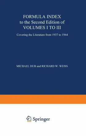 Weiss / Dub |  Formula Index to the Second Edition of Volume I to III | Buch |  Sack Fachmedien