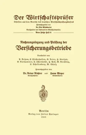 Beham / Niethammer / Closterhalfen |  Rechnungslegung und Prüfung der Versicherungsbetriebe | Buch |  Sack Fachmedien