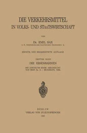 Sax |  Die Eisenbahnen | eBook | Sack Fachmedien