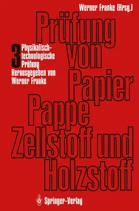 Töppel / Franke |  Prüfung von Papier, Pappe, Zellstoff und Holzstoff | Buch |  Sack Fachmedien