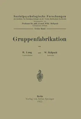 Lang / Hellpach |  Gruppenfabrikation | eBook | Sack Fachmedien