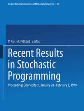 Kall / Pr;&AAe;kopa | Recent Results in Stochastic Programming | E-Book | sack.de