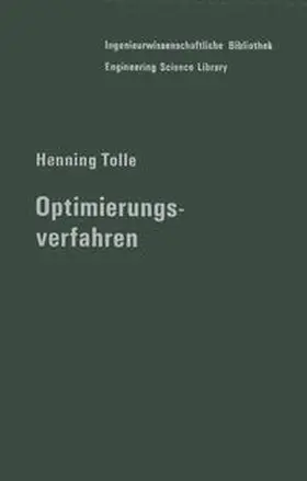 Tolle |  Optimierungsverfahren | eBook | Sack Fachmedien