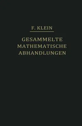Klein / Fricke / Ostrowski |  Gesammelte Mathematische Abhandlungen II | Buch |  Sack Fachmedien
