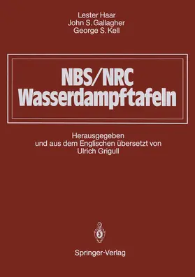 Haar / Kell / Grigull |  NBS/NRC Wasserdampftafeln | Buch |  Sack Fachmedien