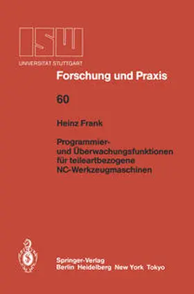 Frank |  Programmier- und Überwachungsfunktionen für teileartbezogene NC-Werkzeugmaschinen | eBook | Sack Fachmedien
