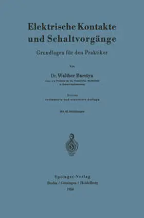 Burstyn |  Elektrische Kontakte und Schaltvorgänge | eBook | Sack Fachmedien