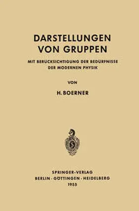 Boerner |  Darstellungen von Gruppen | eBook | Sack Fachmedien