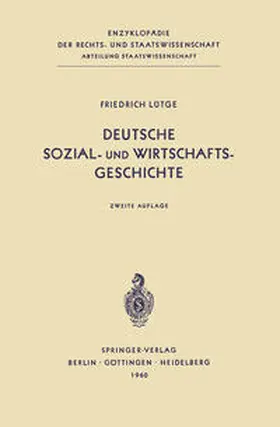 Lütge |  Deutsche Sozial- und Wirtschaftsgeschichte | eBook | Sack Fachmedien