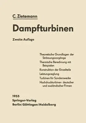 Zietemann |  Die Dampfturbinen | eBook | Sack Fachmedien