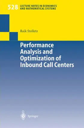 Stolletz | Performance Analysis and Optimization of Inbound Call Centers | E-Book | sack.de