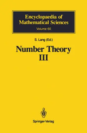 Lang |  Number Theory III | eBook | Sack Fachmedien