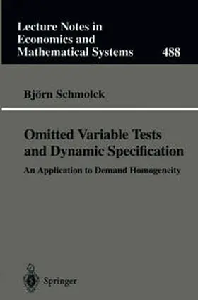 Schmolck |  Omitted Variable Tests and Dynamic Specification | eBook | Sack Fachmedien