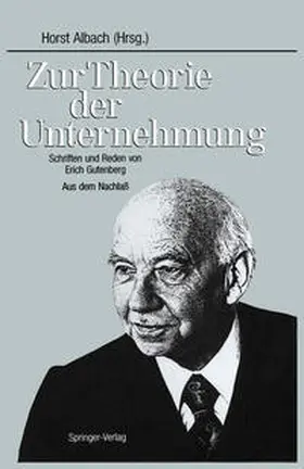 Albach | Zur Theorie der Unternehmung | E-Book | www2.sack.de