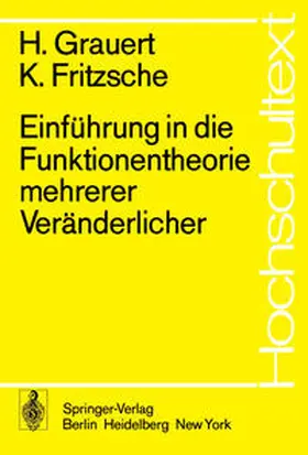 Grauert / Fritzsche | Einführung in die Funktionentheorie mehrerer Veränderlicher | E-Book | sack.de