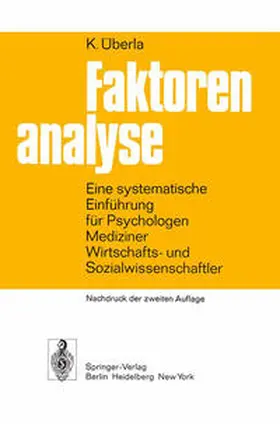 Überla | Faktorenanalyse | E-Book | sack.de