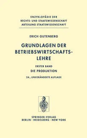 Gutenberg | Grundlagen der Betriebswirtschaftslehre | E-Book | sack.de