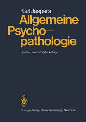 Jaspers | Allgemeine Psychopathologie | E-Book | sack.de