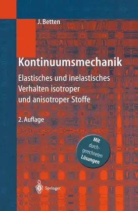 Betten |  Kontinuumsmechanik | Buch |  Sack Fachmedien