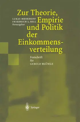 Sell / Menkhoff |  Zur Theorie, Empirie und Politik der Einkommensverteilung | Buch |  Sack Fachmedien