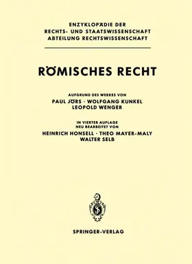 Jörs / Kunkel / Wenger |  Römisches Recht | Buch |  Sack Fachmedien