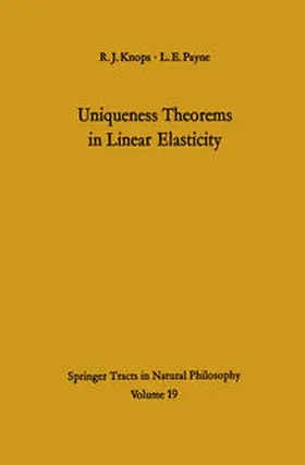 Knops / Payne |  Uniqueness Theorems in Linear Elasticity | eBook | Sack Fachmedien