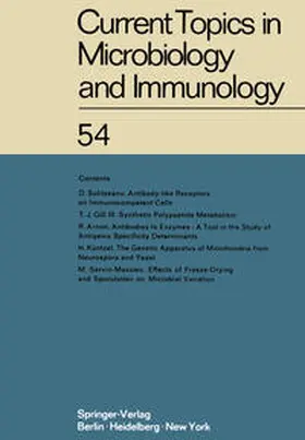 Arber / Braun / Maaløe | Current Topics in Microbiology and Immunology | E-Book | sack.de