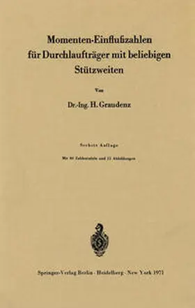 Graudenz | Momenten-Einflußzahlen für Durchlaufträger mit beliebigen Stützweiten | E-Book | sack.de