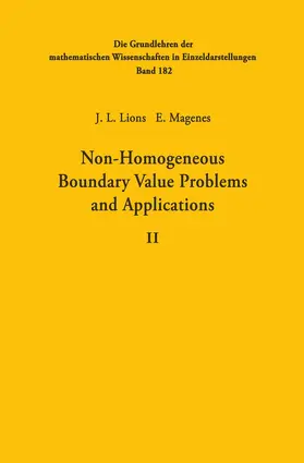 Lions / Magenes |  Non-Homogeneous Boundary Value Problems and Applications | Buch |  Sack Fachmedien