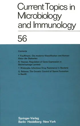 Arber / Rott / Braun |  Current Topics in Microbiology and Immunology / Ergebnisse der Mikrobiologie und Immunitätsforschung | Buch |  Sack Fachmedien