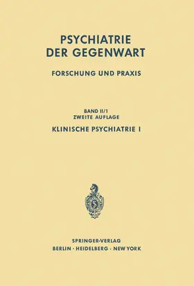 Berner |  Klinische Psychiatrie I | Buch |  Sack Fachmedien