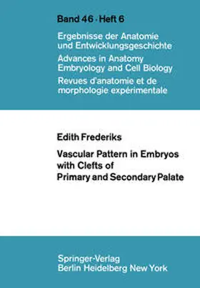 Frederiks | Vascular Pattern in Embryos with Clefts of Primary and Secondary Palate | E-Book | sack.de