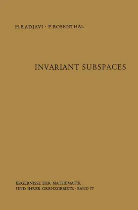 Radjavi / Rosenthal |  Invariant Subspaces | Buch |  Sack Fachmedien