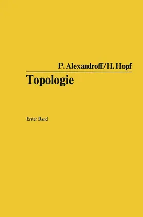Hopf / Alexandroff |  Topologie | Buch |  Sack Fachmedien