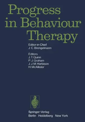 Quinn / Graham / Harbison |  Progress in Behaviour Therapy | Buch |  Sack Fachmedien