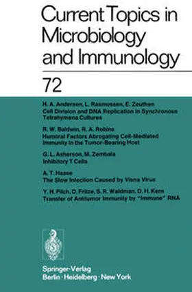 Arber / Henle / Schweiger |  Current Topics in Microbiology and Immunology / Ergebnisse der Mikrobiologie und Immunitätsforschung | eBook | Sack Fachmedien