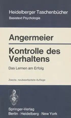 Angermeier |  Kontrolle des Verhaltens | eBook | Sack Fachmedien