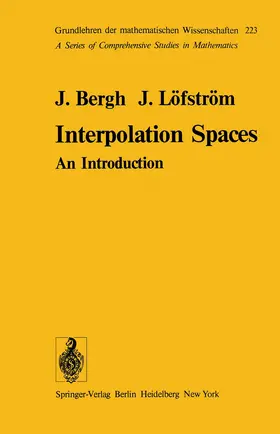 Löfström / Bergh |  Interpolation Spaces | Buch |  Sack Fachmedien