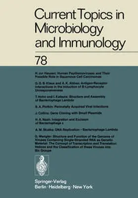 Arber / Rott / Henle |  Current Topics in Microbiology and Immunology | Buch |  Sack Fachmedien
