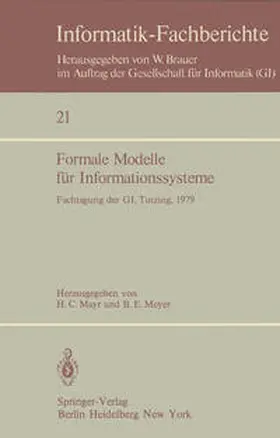 Mayr / Meyer |  Formale Modelle für Informationssysteme | eBook | Sack Fachmedien
