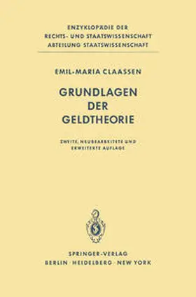 Claassen |  Grundlagen der Geldtheorie | eBook | Sack Fachmedien