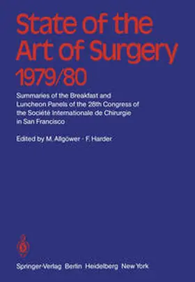 Allgöwer / Harder |  State of the Art of Surgery 1979/80 | eBook | Sack Fachmedien