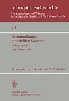 Schindler / Schröder |  Kommunikation in verteilten Systemen | eBook | Sack Fachmedien