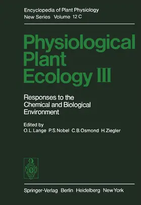 Lange / Ziegler / Nobel |  Physiological Plant Ecology III | Buch |  Sack Fachmedien