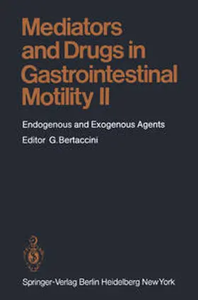  Mediators and Drugs in Gastrointestinal Motility II | eBook | Sack Fachmedien
