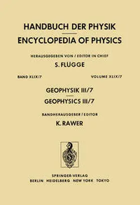 Schmidtke / Rawer / Suchy |  Geophysik III / Geophysics III | eBook | Sack Fachmedien