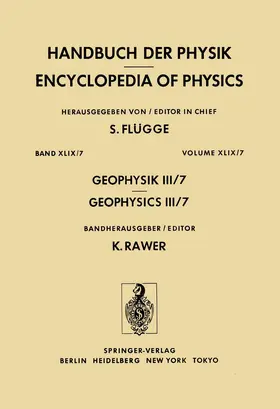 Schmidtke / Rawer / Suchy |  Geophysik III / Geophysics III | Buch |  Sack Fachmedien