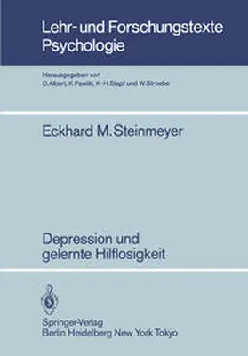 Steinmeyer |  Depression und gelernte Hilflosigkeit | eBook | Sack Fachmedien