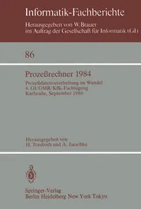 Trauboth / Jaeschke |  Prozeßrechner 1984 | eBook | Sack Fachmedien