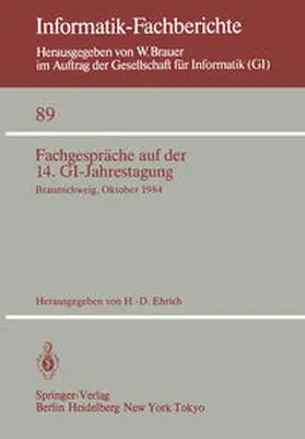 Ehrich |  Fachgespräche auf der 14. GI-Jahrestagung | eBook | Sack Fachmedien